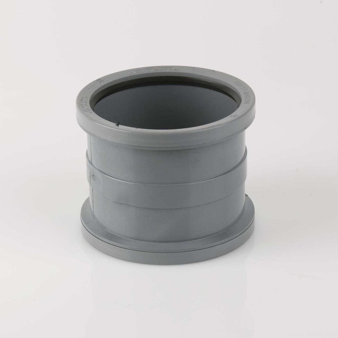 D/Socket Slip Coupler 110mm Soil Grey