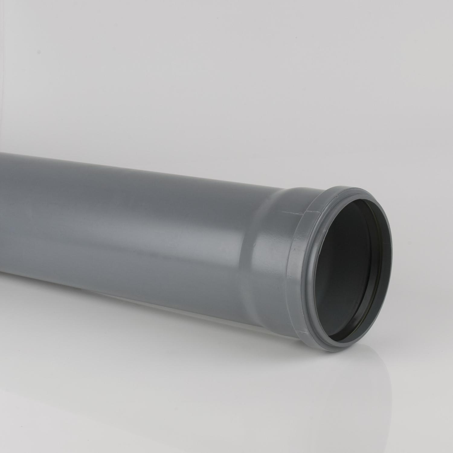 4m Single Socket Pipe 160mm Soil Grey