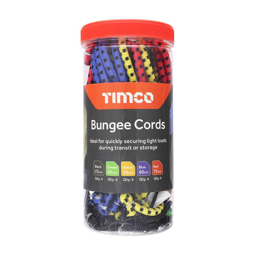TIMCO Mixed Set Bungee Cord 20 Pieces