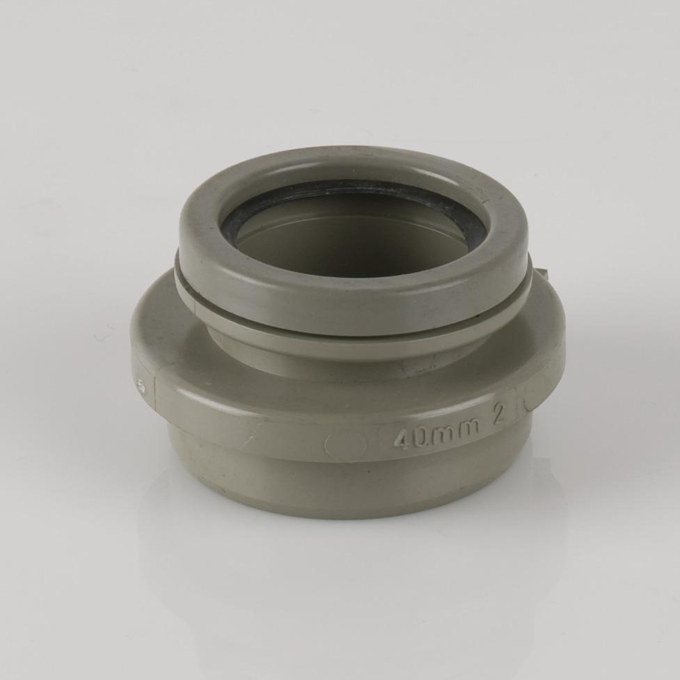 32mm x 2.5° Angled Ring Sealed Waste Adaptor Grey Olive