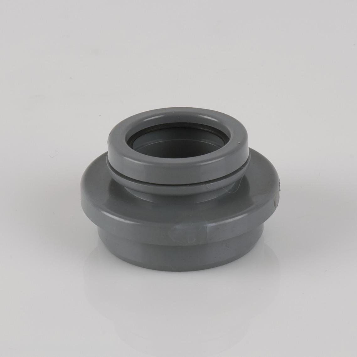 40mm x 2.5° Angled Ring Sealed Waste Adaptor Grey