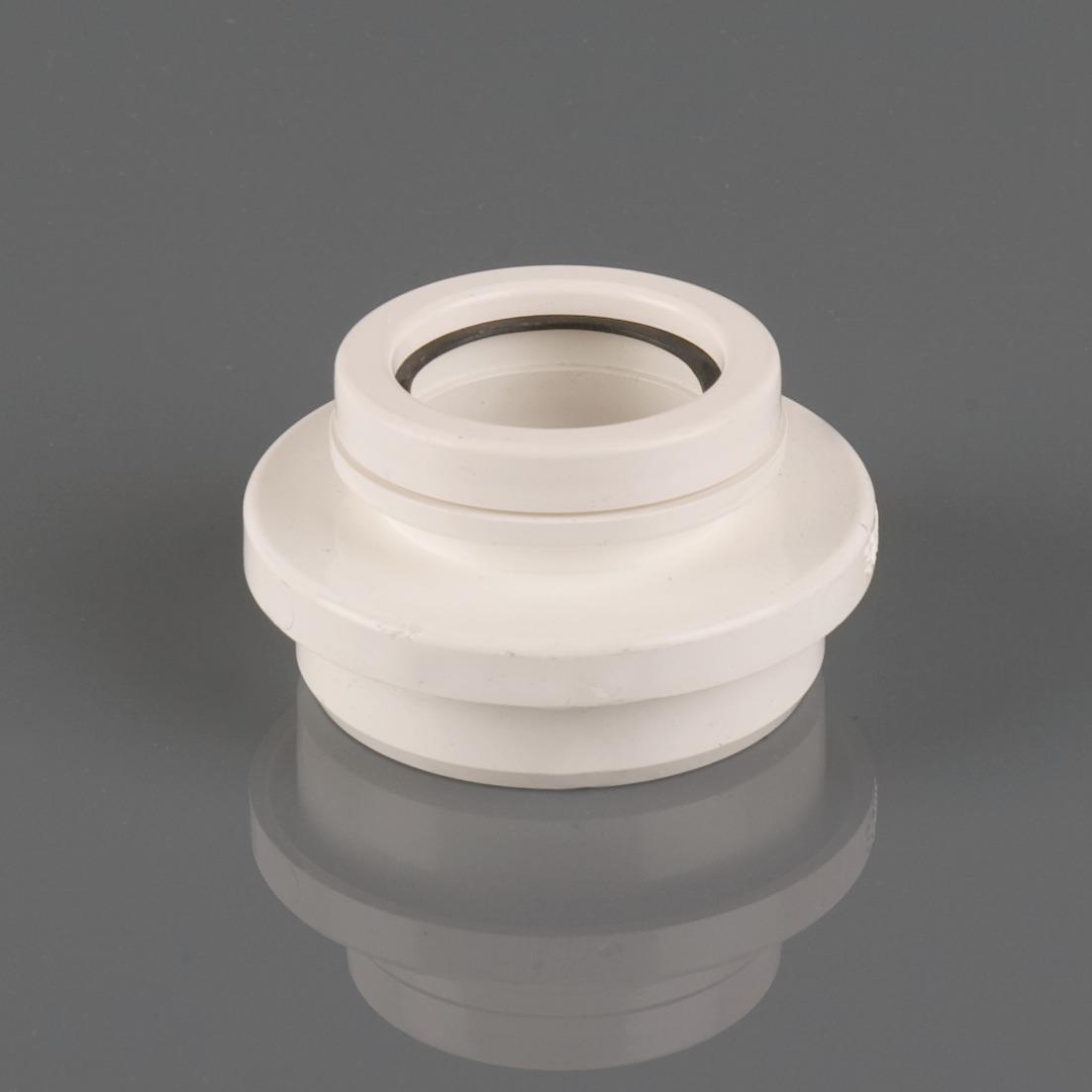 40mm x 2.5° Angled Ring Sealed Waste Adaptor White