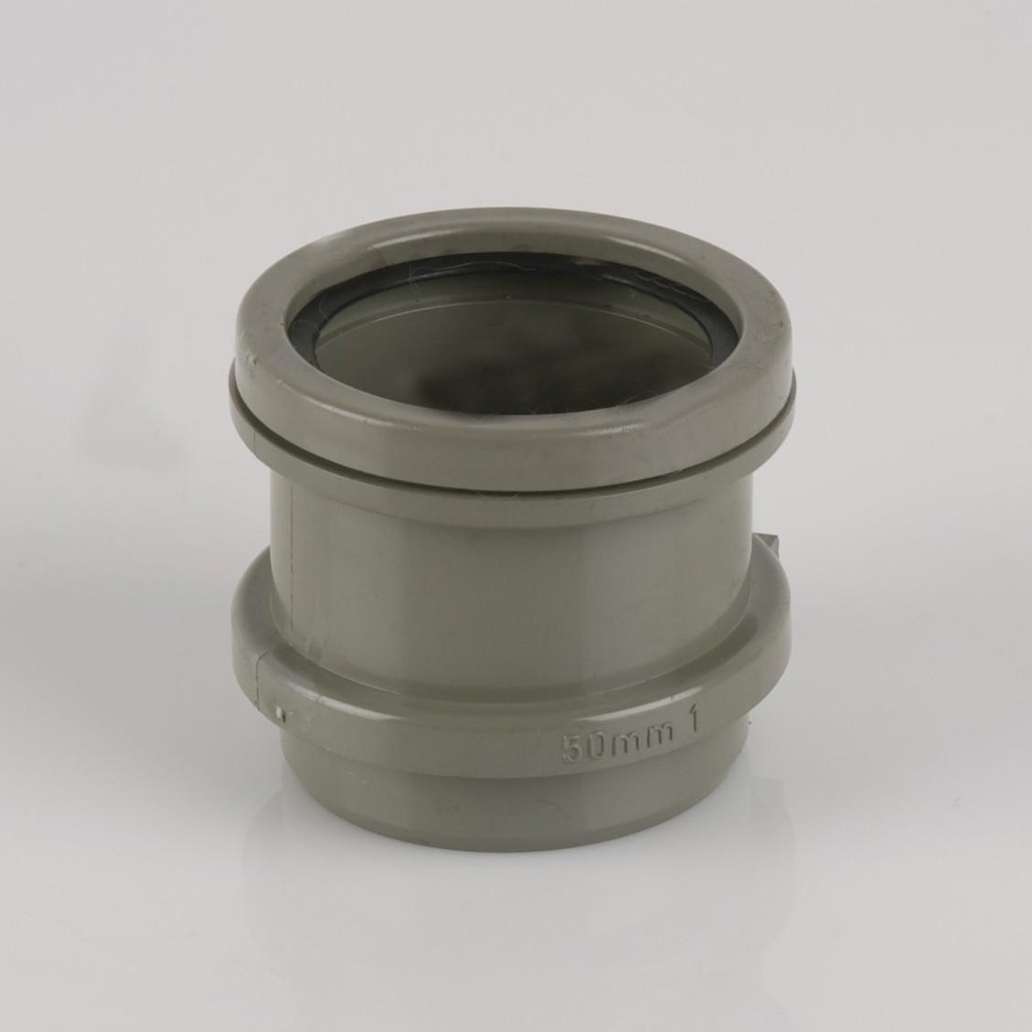 50mm x 2.5° Angled Ring Sealed Waste Adaptor Grey Olive