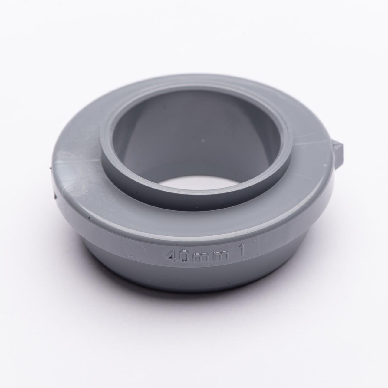 40mm x 2.5° Angled Solvent Weld Waste Adaptor Grey