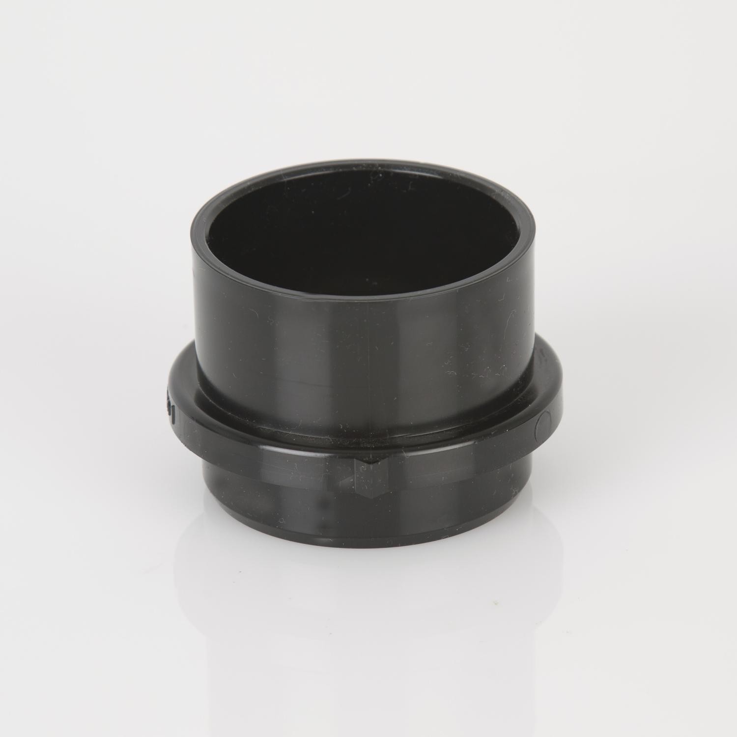 50mm x 2.5° Angled Solvent Weld Waste Adaptor Black