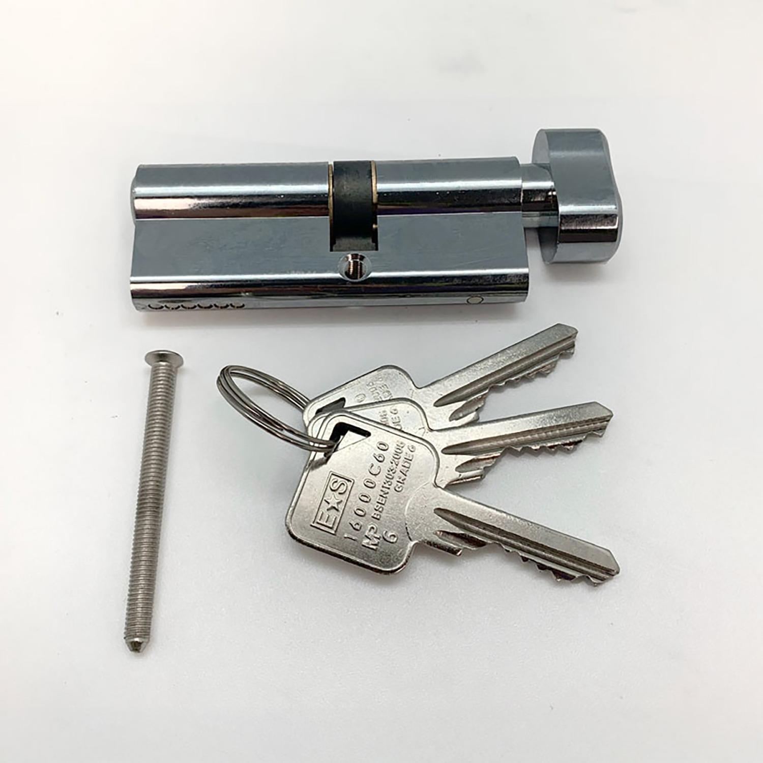 Eurospec 6 Pin Thumb Turn Cylinder 35/45 Chrome