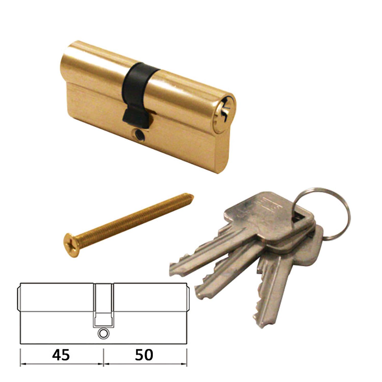 Eurospec 6 Pin Cylinder Brass 45/50