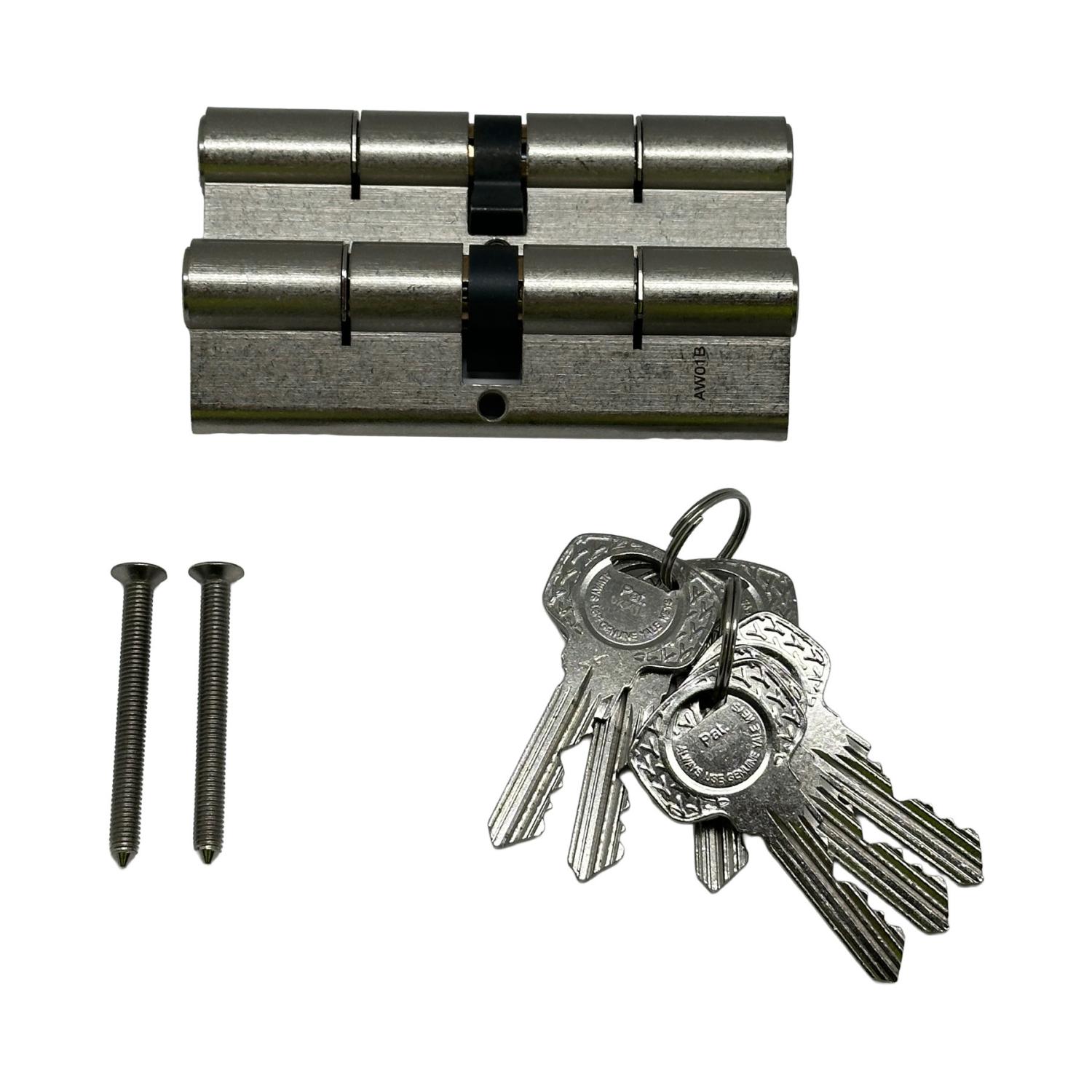 Eurospec 6 Pin Cylinder Keyed-Alike Pair Chrome 50/50