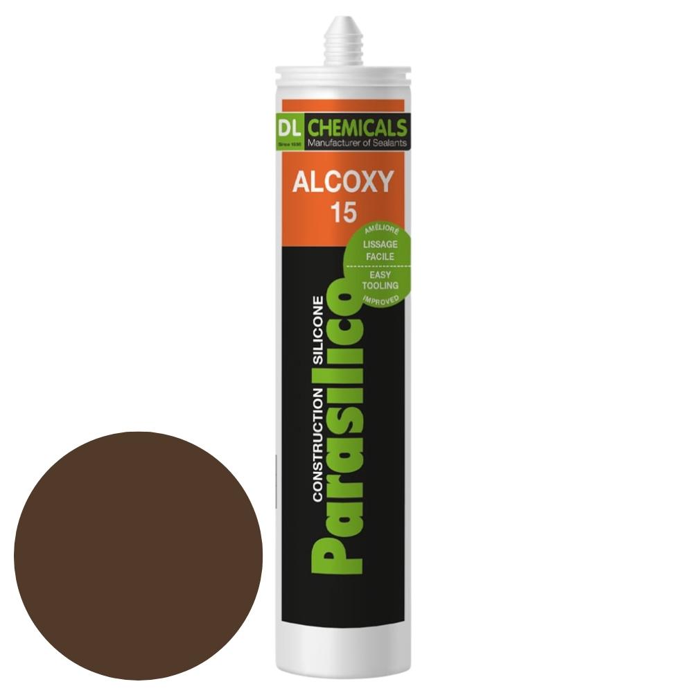Parasilico Alcoxy 15 Pro Glass Silicone 300ml Brown 8028