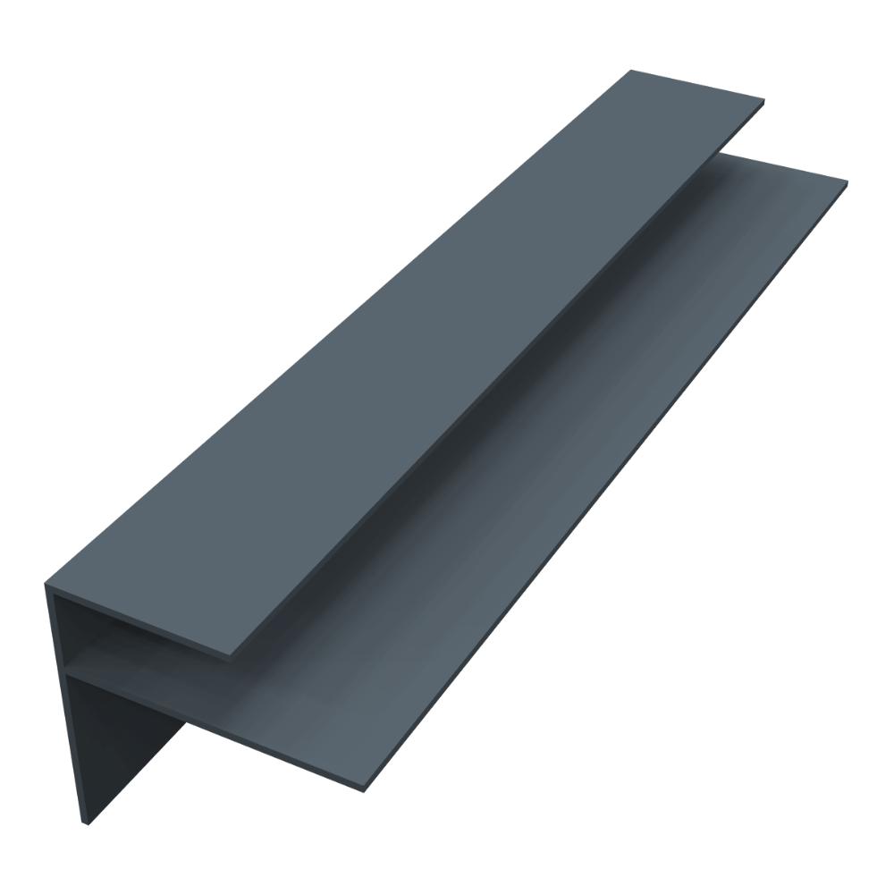 Wall Trim / F Section x 5m Colourmax Dark Grey