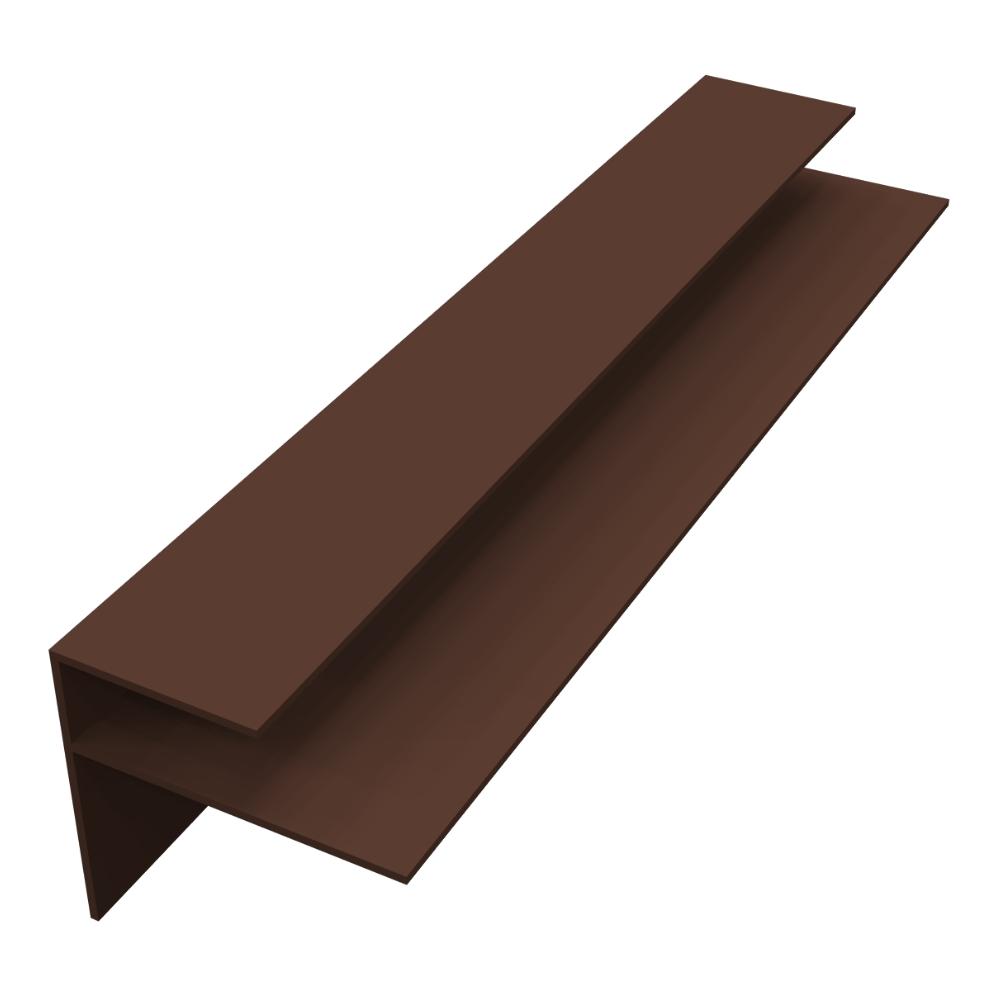 Wall Trim / F Section x 5m Colourmax Leather Brown