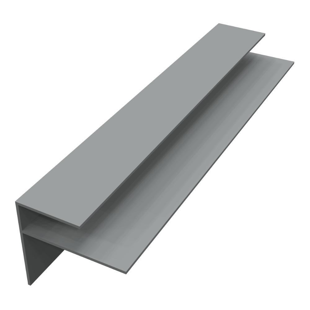 Wall Trim / F Section x 5m Colourmax Storm Grey
