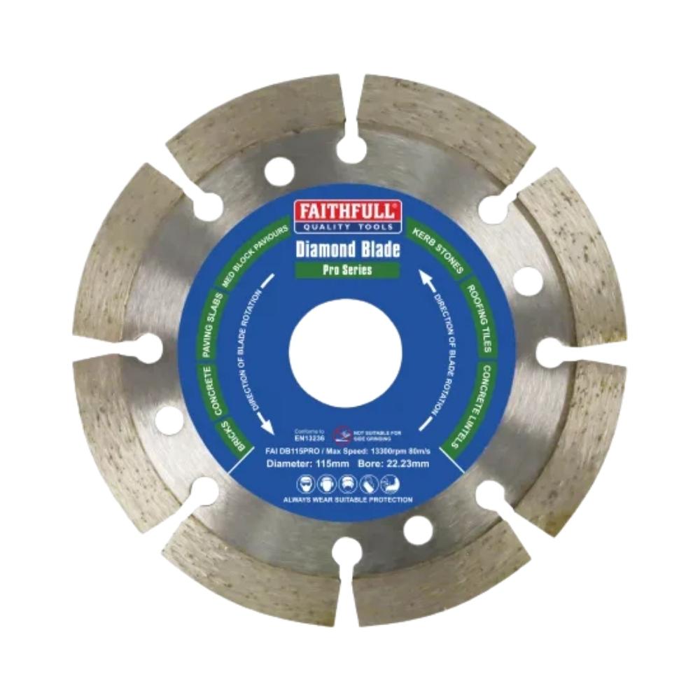 Faithfull Professional Diamond Blade 115mm x 22mm