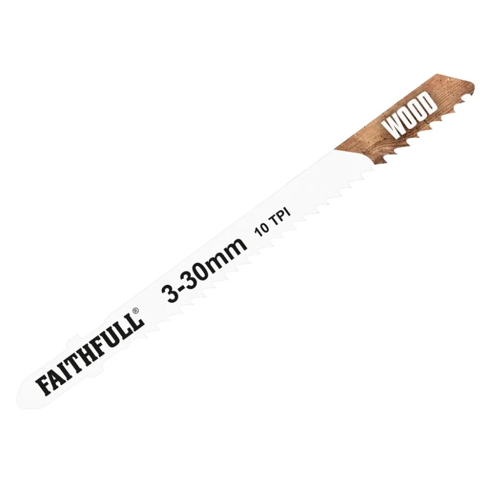 Faithfull Jigsaw Blades Laminate/Wood T101BR Pack of 5