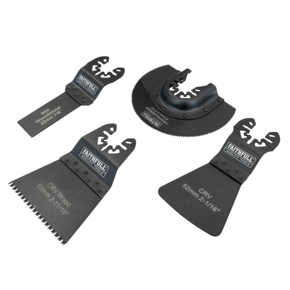 Faithfull Multi-Function Tool Blade Set Of 4
