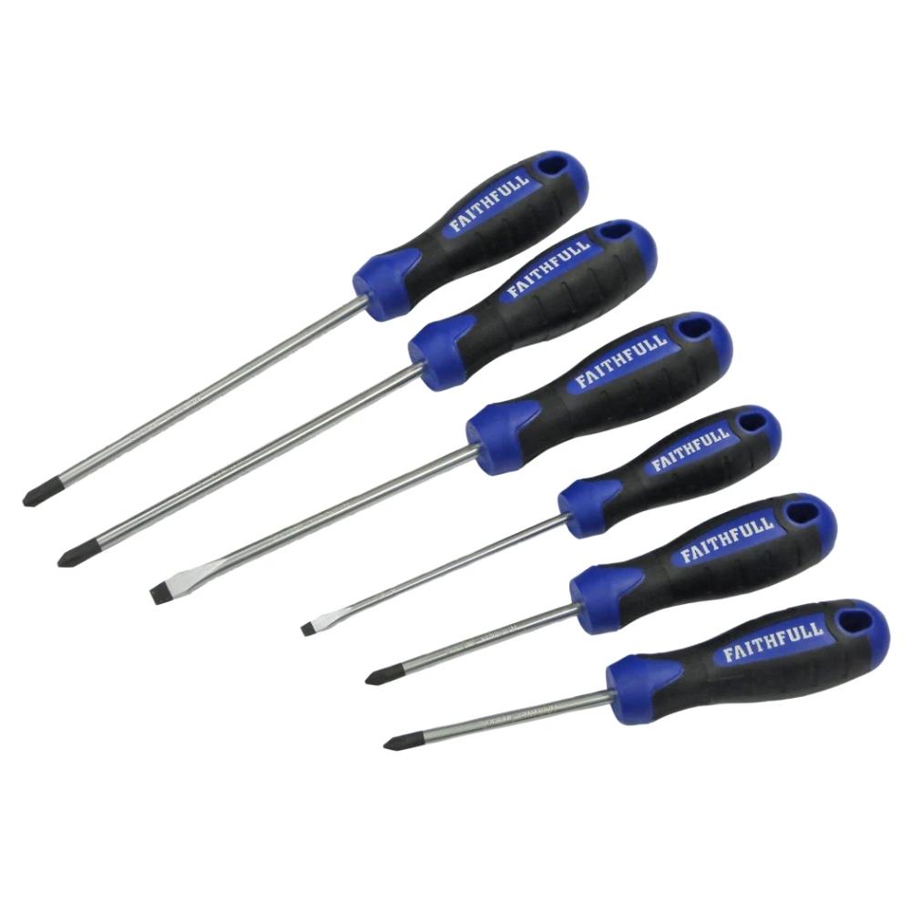 Faithfull Soft Grip Screwdriver Set 6 Piece