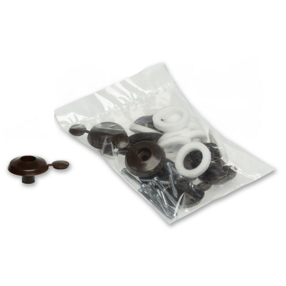 16mm Fixing Buttons (Pk 10) Brown
