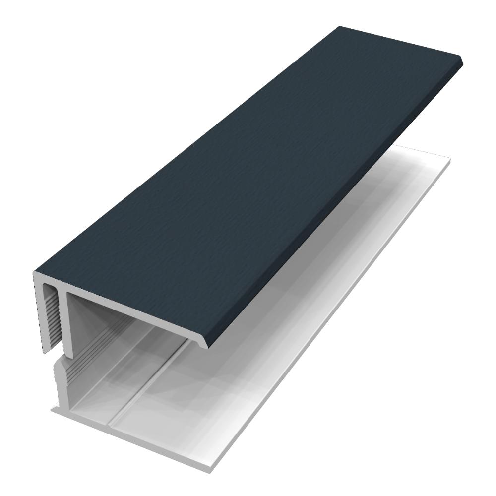 2 Part Universal Edge Trim x 3m Anthracite Grained