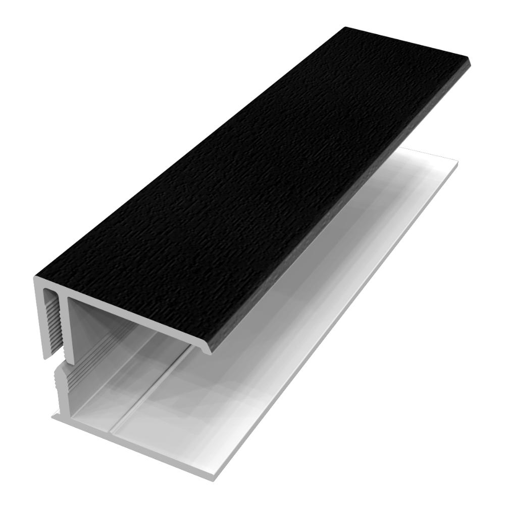 2 Part Universal Edge Trim x 3m Black Ash