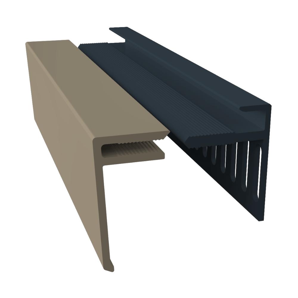 Fortex 25mm 2 Part Multi Vent Starter & Cover Trim x 3m Argyl Brown