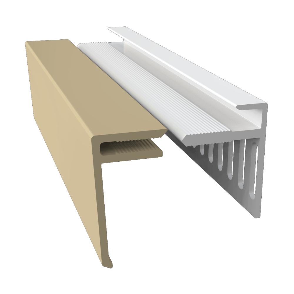 Fortex 25mm 2 Part Multi Vent Starter & Cover Trim x 3m Cappuccino