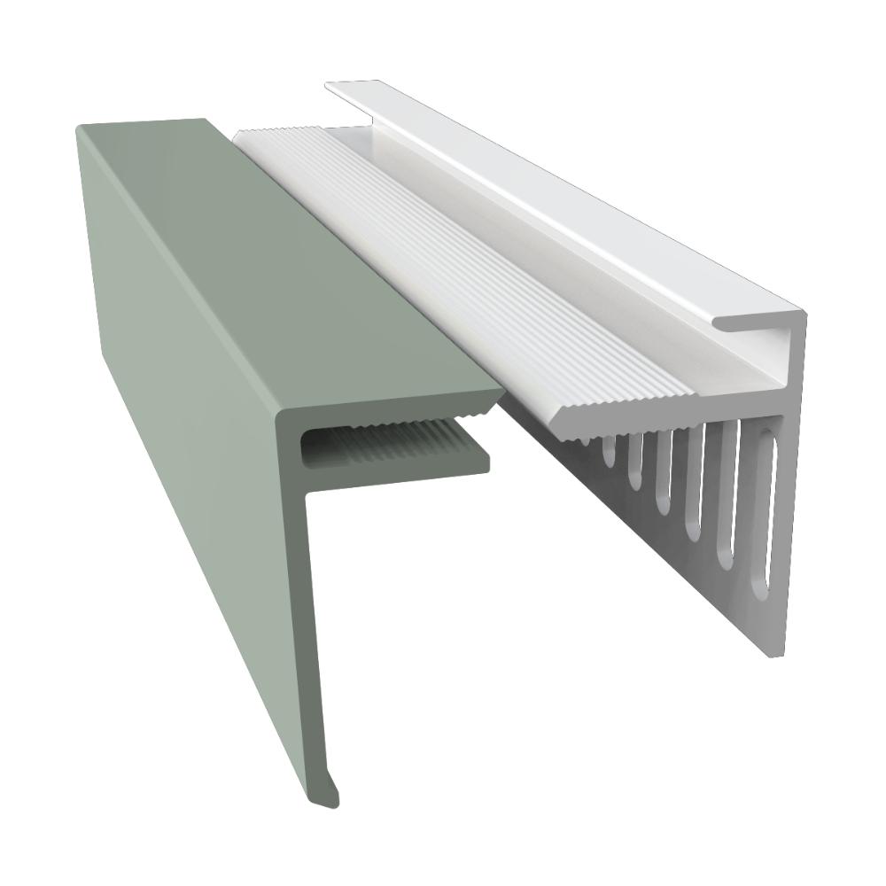 Fortex 25mm 2 Part Multi Vent Starter & Cover Trim x 3m Sage Green