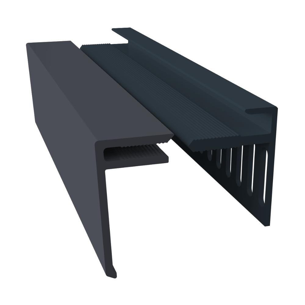 Fortex 25mm 2 Part Multi Vent Starter & Cover Trim x 3m Slate Grey