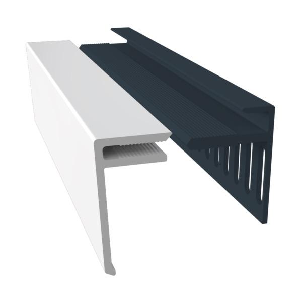 Fortex 25mm 2 Part Multi Vent Starter & Cover Trim x 3m White