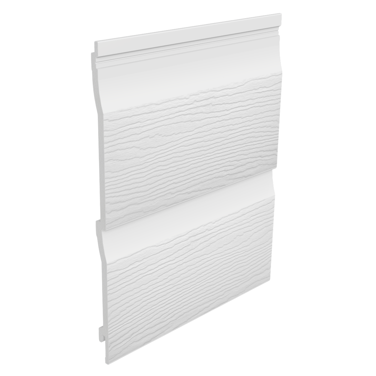 Fortex 333mm Embossed Shiplap Double Plank x 5m White