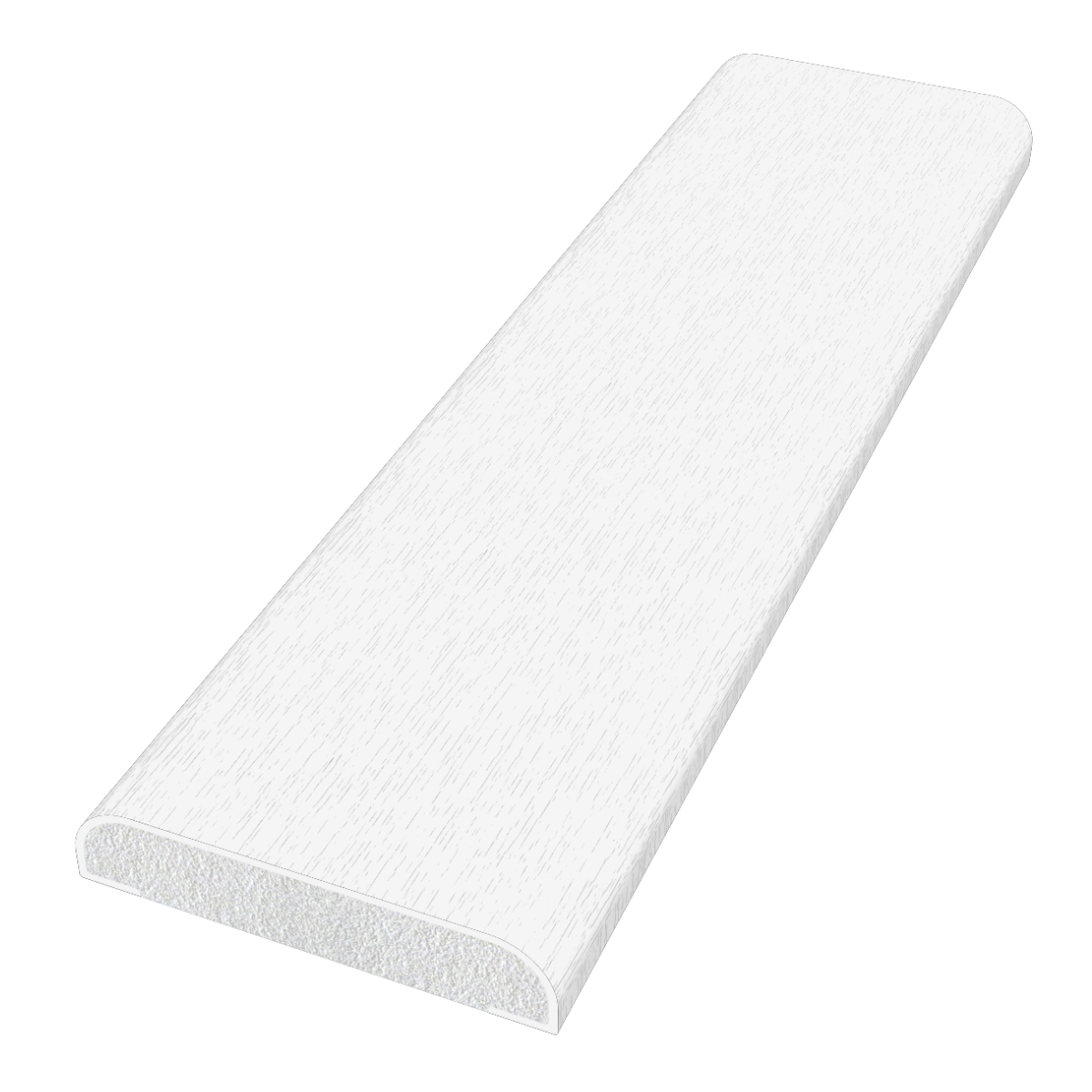 28mm D Section x 5m White Grain