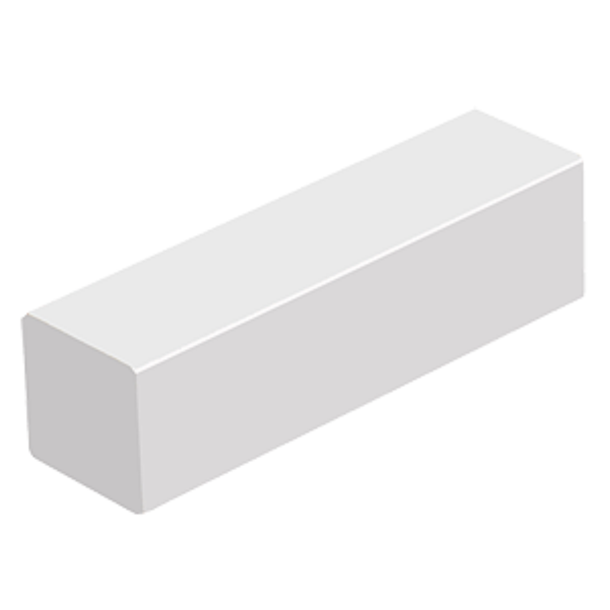 15mm Square x 5m White