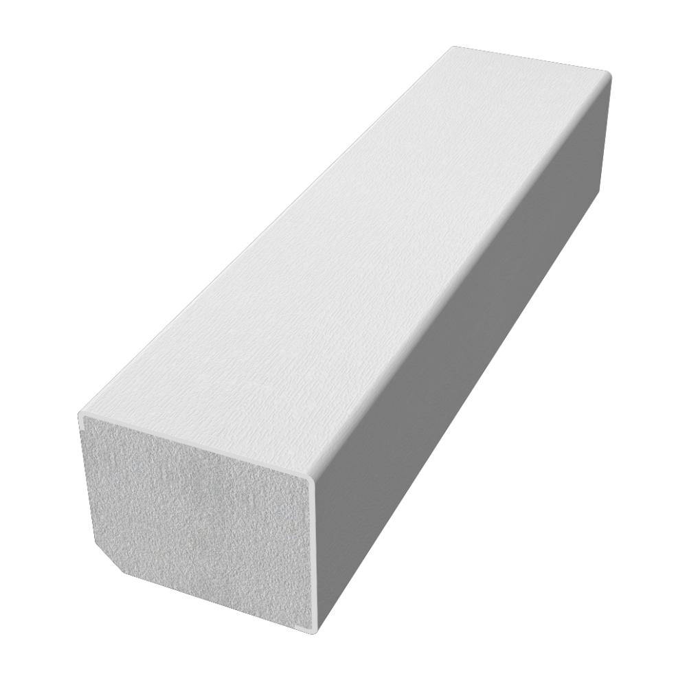 25mm x 25mm Square Trim x 5m White Grain