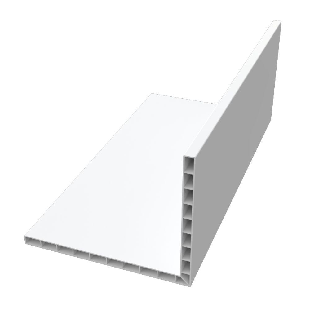 100mm x 80mm Hollow Angle x 5m White