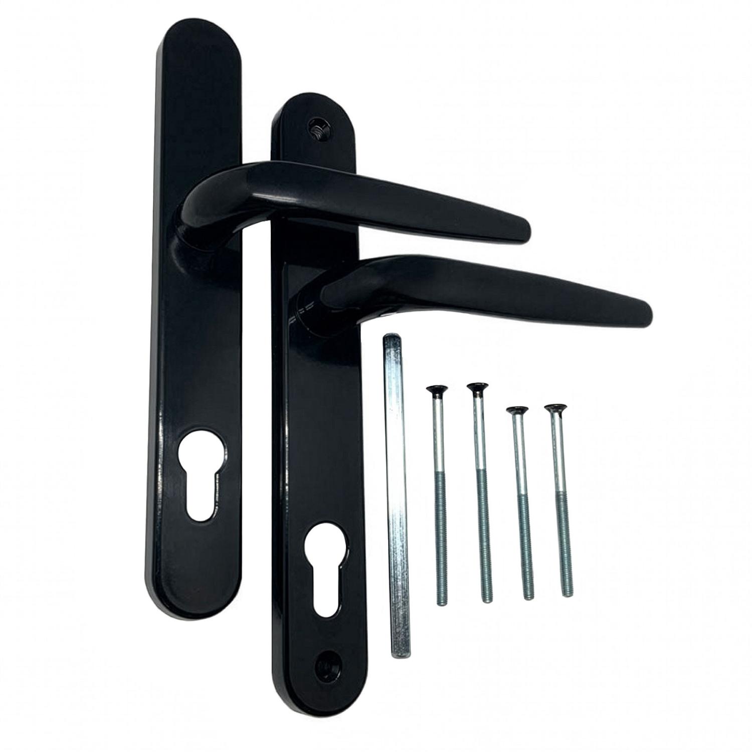 Trojan Sprata 240mm Sprung Lever/Lever Door Handle Black