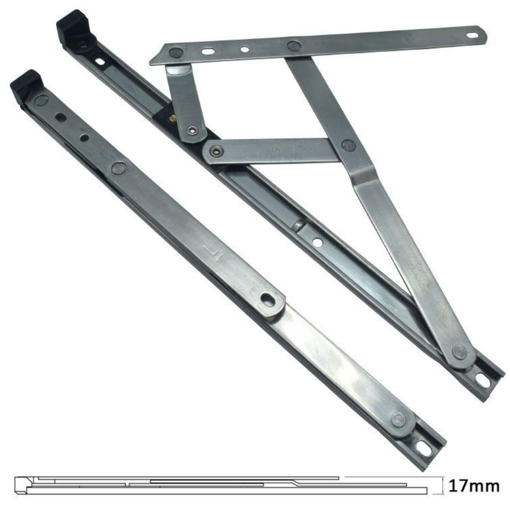 Kore 12" Standard Hinge 17mm Stack Top Hung (PAIR)