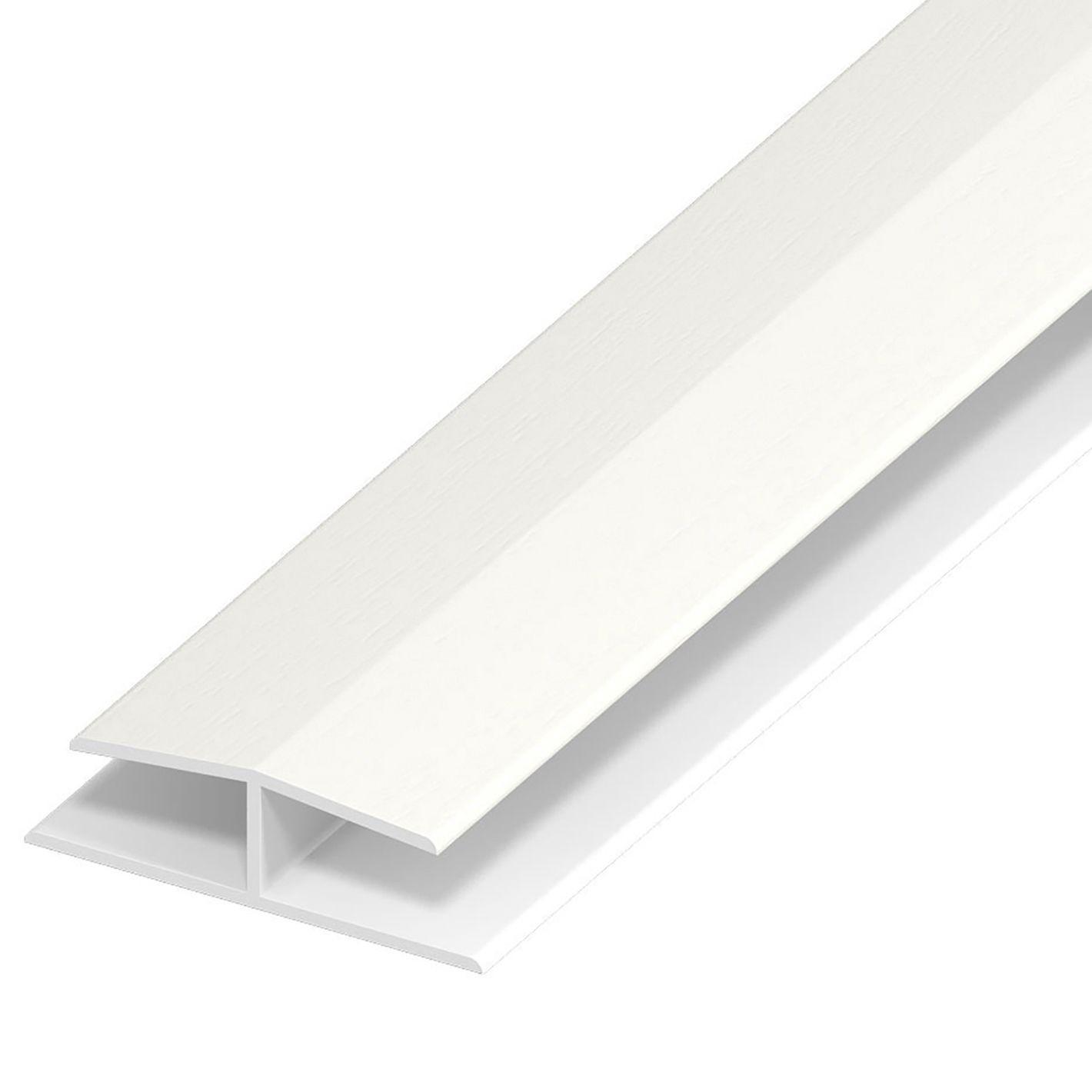 H' Joining Section x 5m White Grain