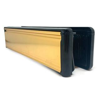 40-80 Letterplate 12" Polished Gold-Black Frame