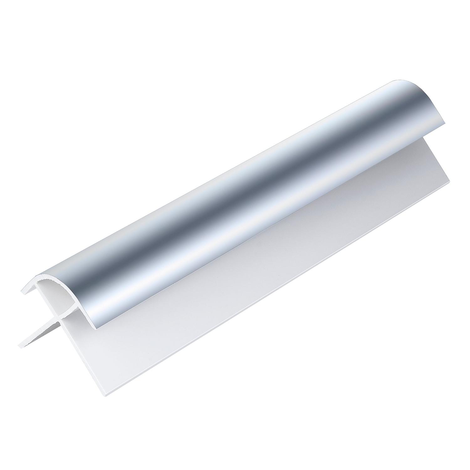 Zest PVC External Corner 2.4m x 10mm Chrome