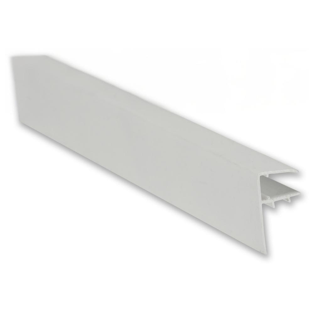 3.0m x 10mm PVC F-Trim White
