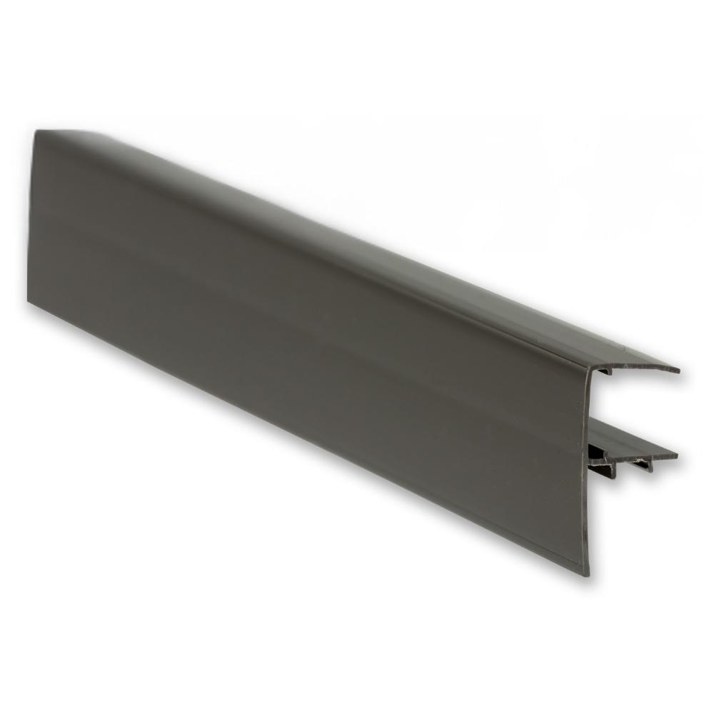 3.0m x 16mm PVC F-Trim Brown