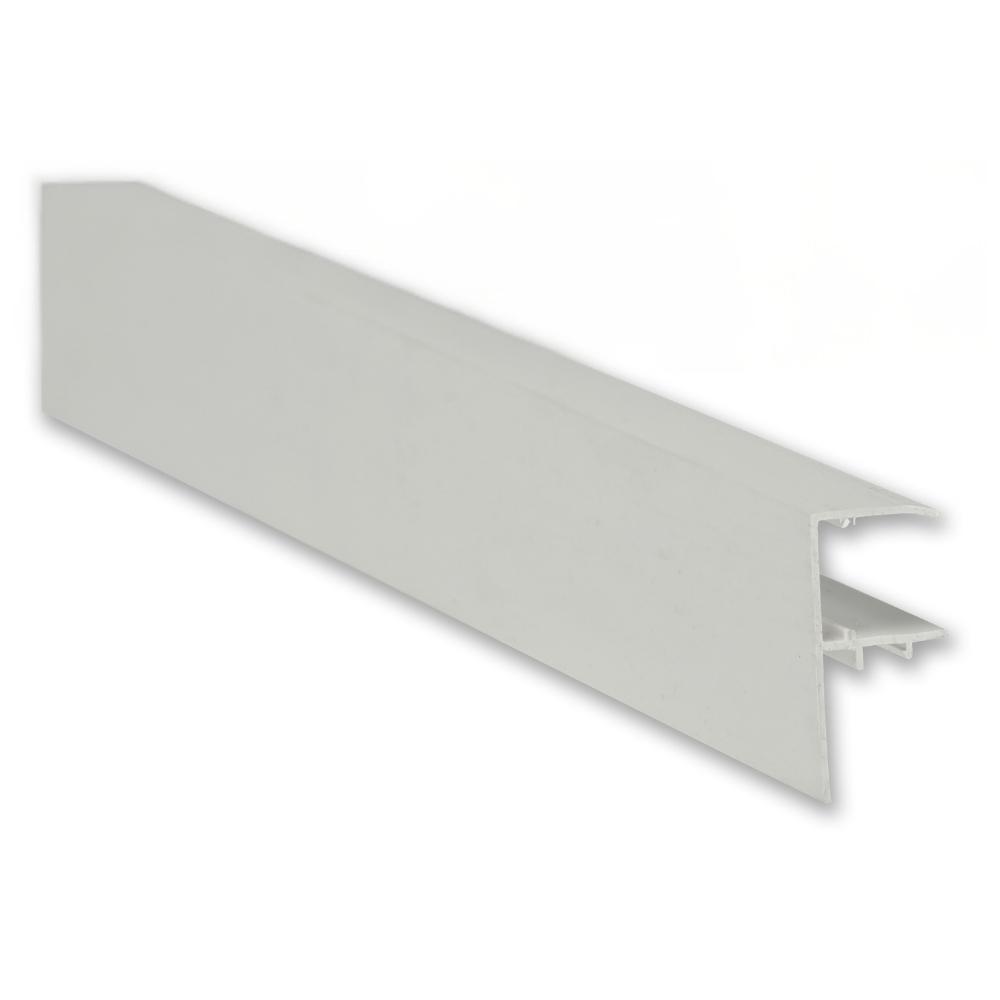 3.0m x 16mm PVC F-Trim White