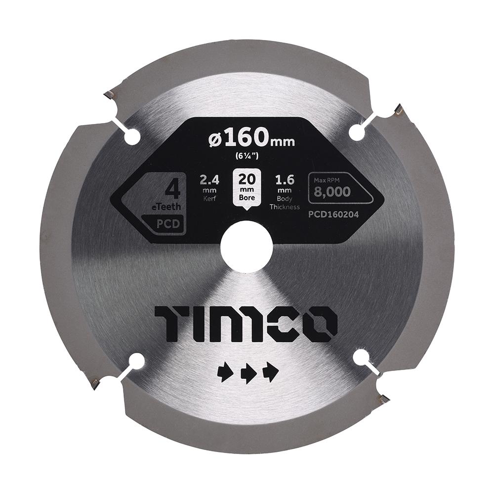 Timco PCD Fibre Cement Saw Blade 160 x 20 x 4T