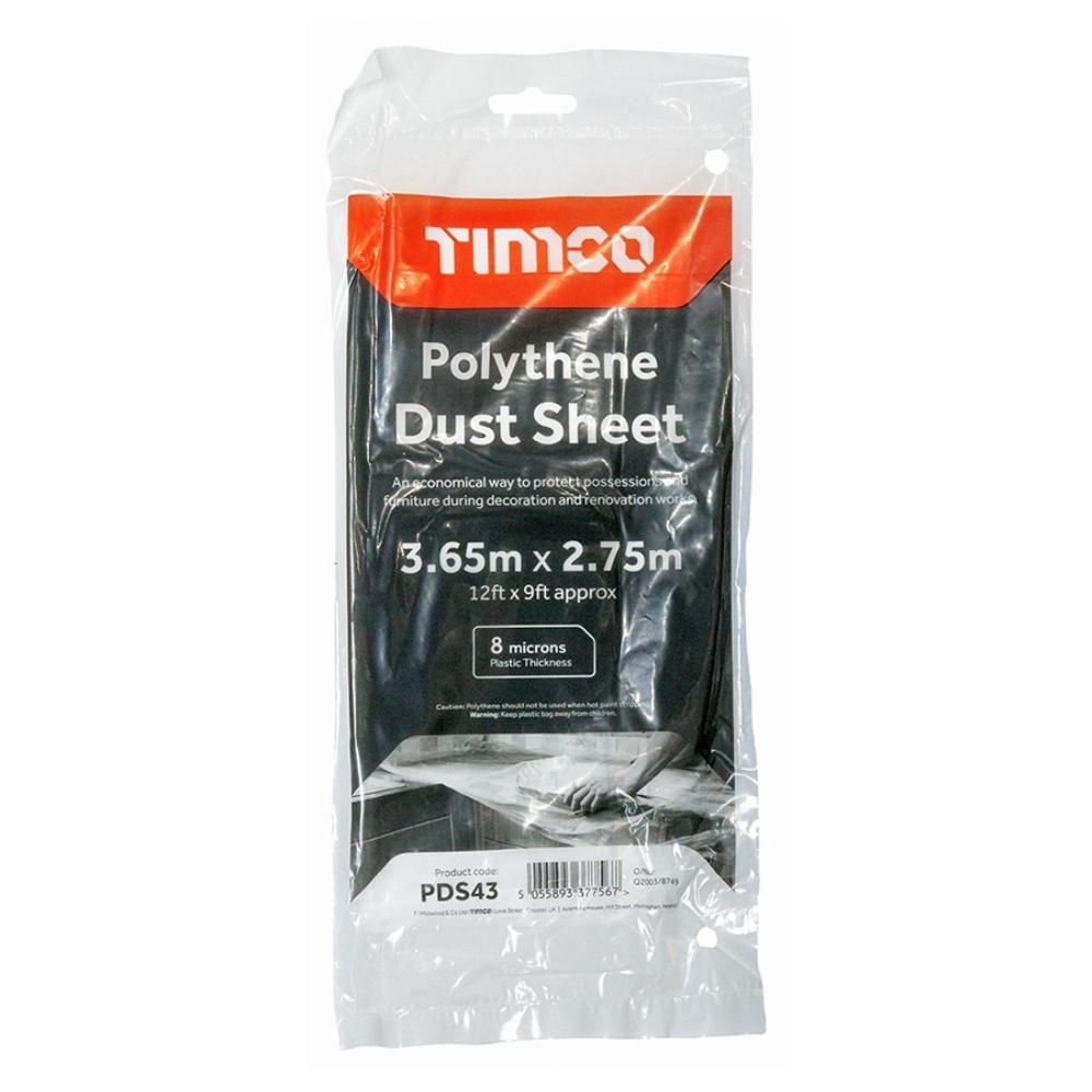 3.65m x 2.75m - Polythene Dust Sheet