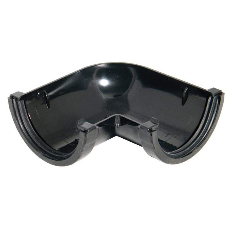 90° Angle 76mm Mini Flo Black