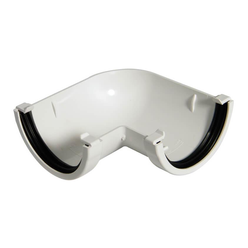 90° Angle 76mm Mini Flo White