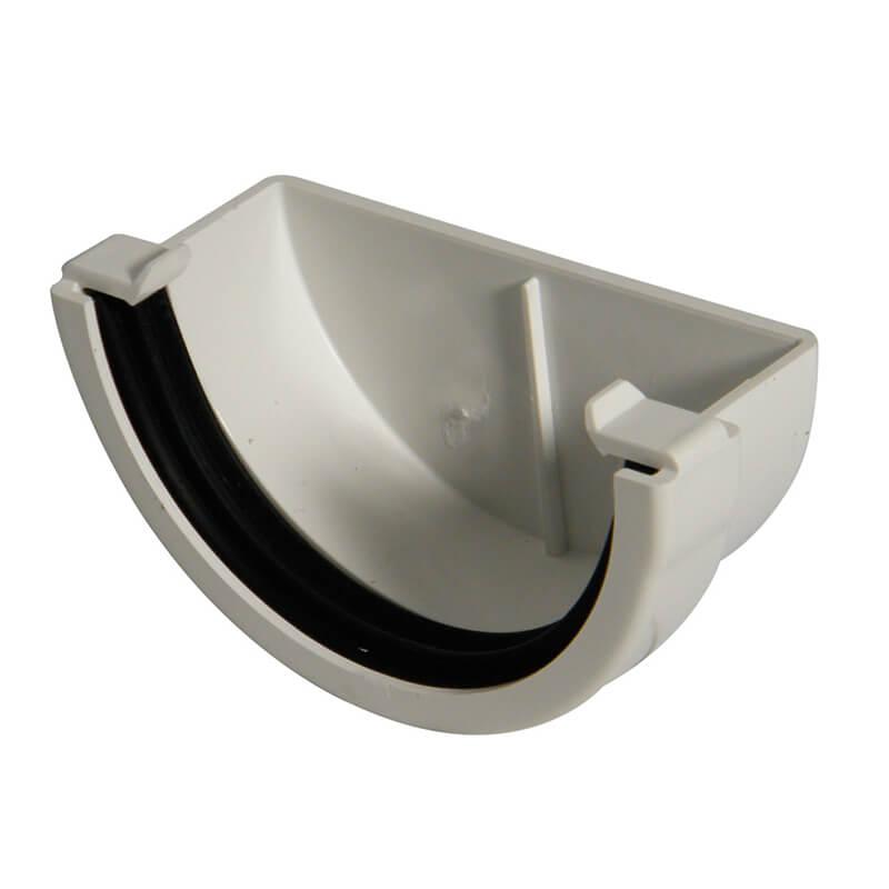 External Stopend 76mm Mini Flo White