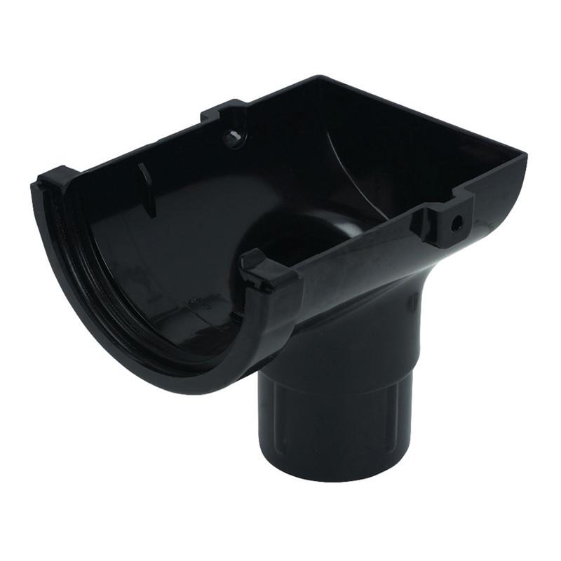 Stopend Outlet 76mm Mini Flo Black