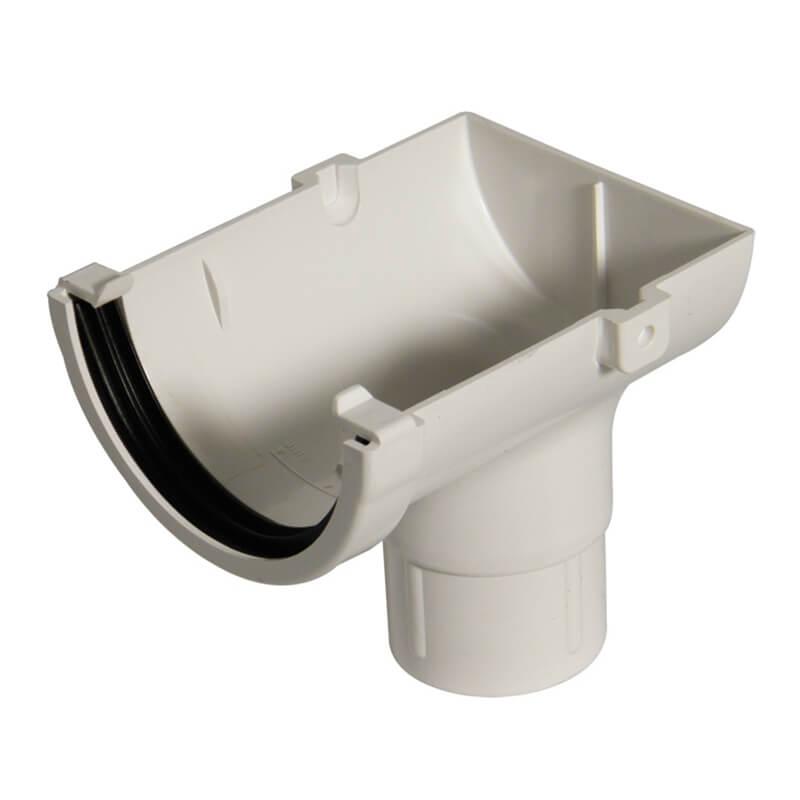 Stopend Outlet 76mm Mini Flo White