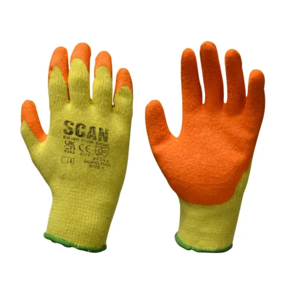 Scan Knitshell Latex Palm Gloves Size 9