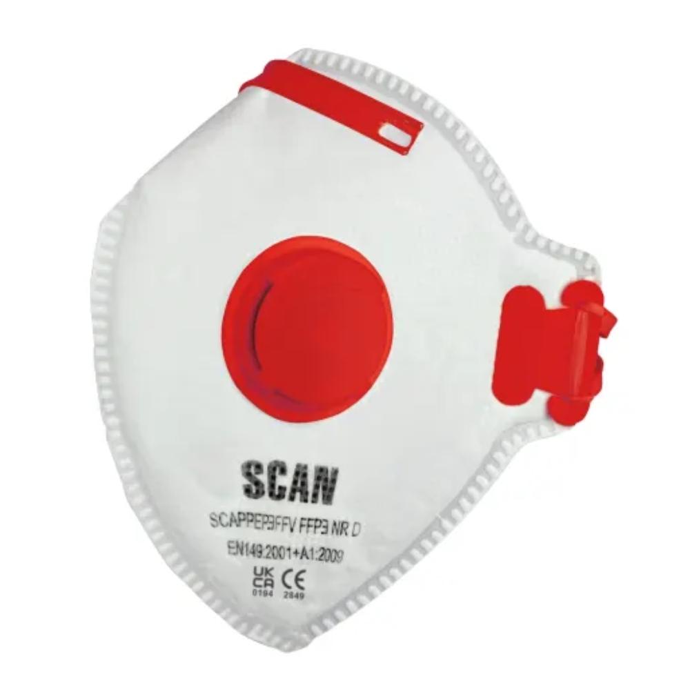 Scan Flat Flat Valved Disposable Mask FFP3 (Pack of 3)